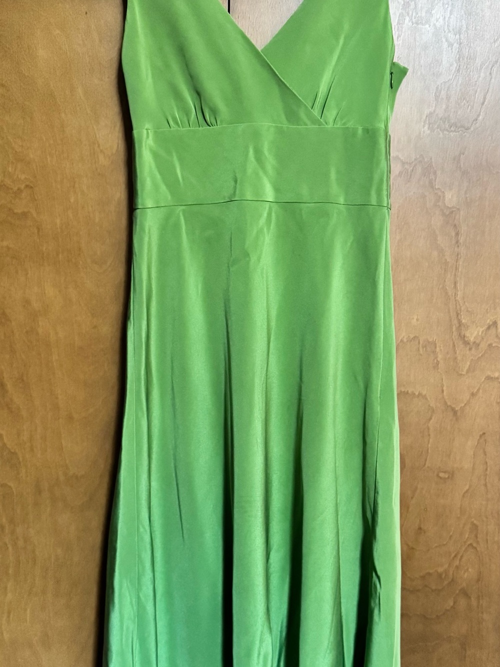 J. Crew V-Neck Sleeveless Green Midi Dress